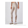 Pantalon de fitness gilet creux sans couture tricoté costume de yoga